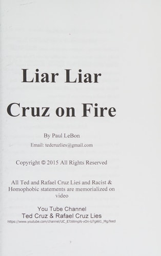 Liar Liar Cruz on Fire Exposing the Biggest Fraud in US Political History