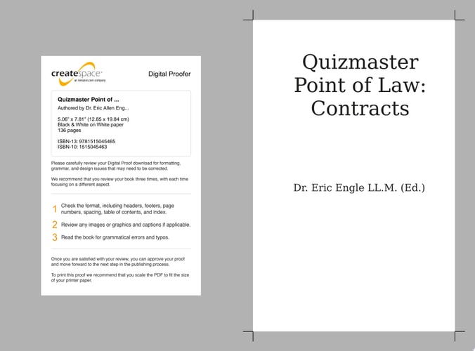 Quizmaster Point of Law: Contracts
