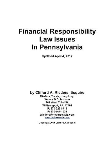 Financial Responsibility Law Issues In Pennsylvania