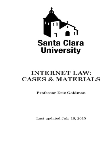 Internet Law Cases and Materials (2015)
