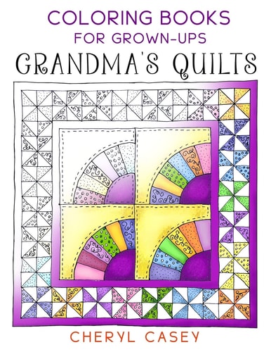 Grandma's Quilts Coloring Books for Grown-Ups, Adults