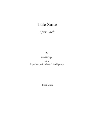 Lute Suite After Bach