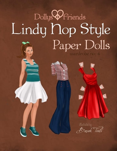 Dollys and Friends Lindy Hop Style Paper Dolls Wardrobe No: 4