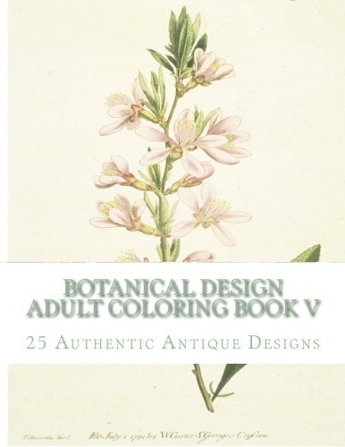 Botanical Design Adult Coloring Book V