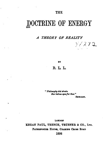 The Doctrine of Energy. a Theory of Reality
