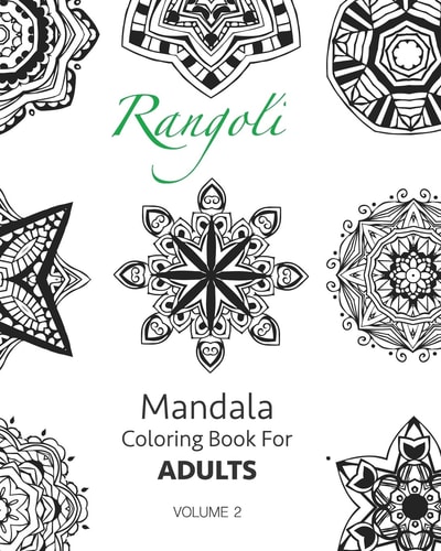 Rangoli - Mandala Coloring Book For Adults (Volume 2)