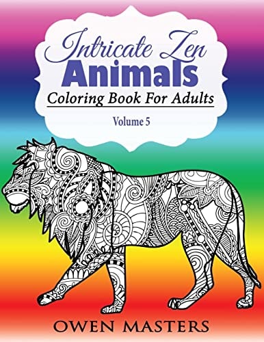 Intricate Zen Animals Coloring Book For Adults