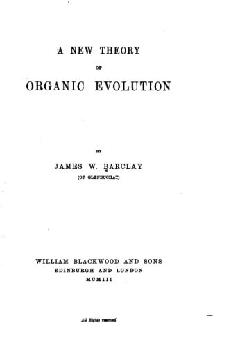 A New Theory of Organic Evolution