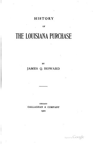 History of the Louisiana Purchase