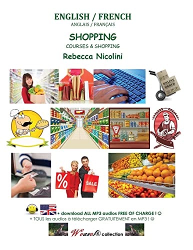 Anglais / Francais : Courses and Shopping Version Noir and Blanc