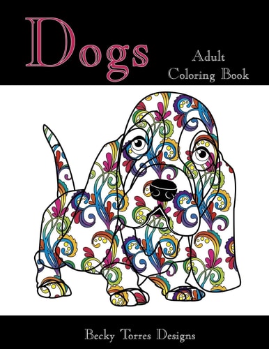 Dogs Adult Coloring Book