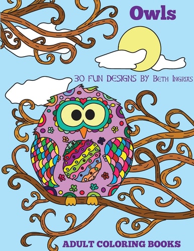 Adult Coloring Books Owls