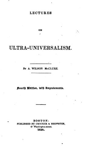Lectures on Ultra-Universalism
