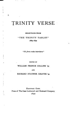 Trinity Verse, Selections from the Trinity Tablet