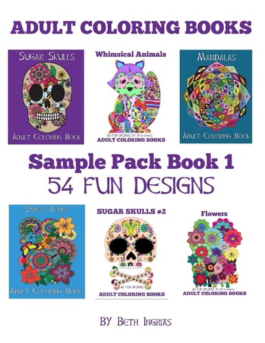 Adult Coloring Books Sample Pack Book 1
