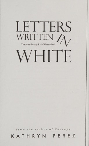 Letters Written in White