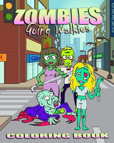 Zombie Coloring Book Zombies Going Walkies