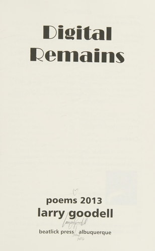 Digital Remains Poems 2013