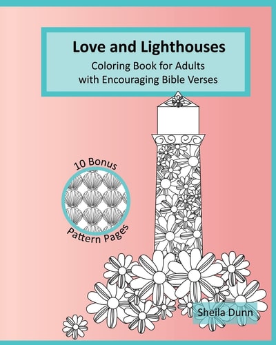 Love and Lighthouses Coloring Book for Adults with Encouraging Bible Verses
