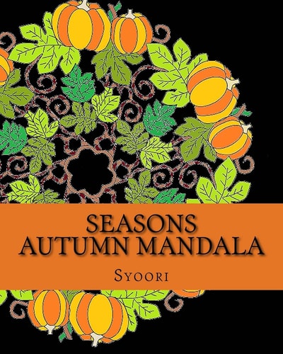 Seasons Autumn Mandala Coloring Adult Book