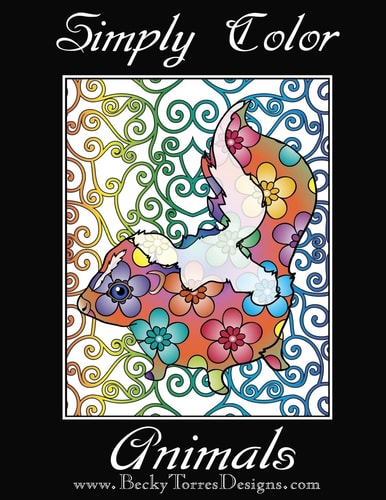 Simply Color Animals Adult Coloring Book