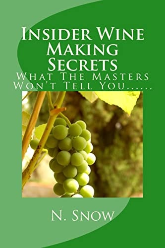 Insider Wine Making Secrets What The Masters Won't Tell You......
