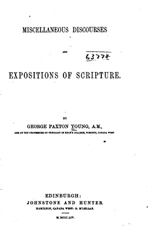 Miscellaneous Discourses and Expositions of Scripture