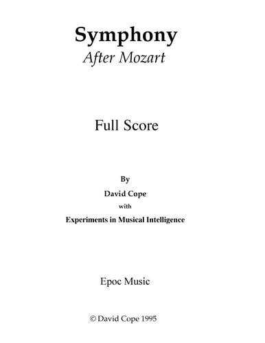 Symphony (After Mozart)