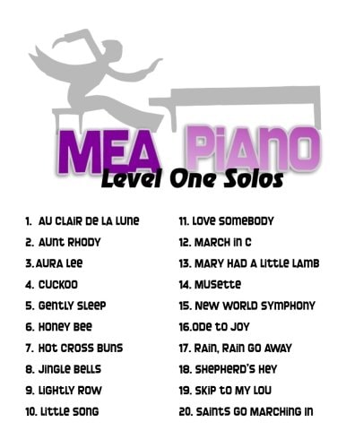 MEA Piano Level One Solos For Beginning Piano Students