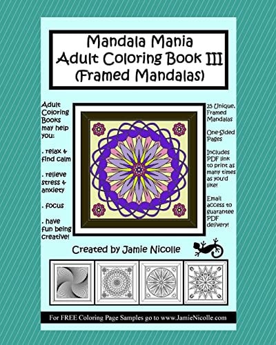 Mandala Mania Adult Coloring Book III (Framed Mandalas)