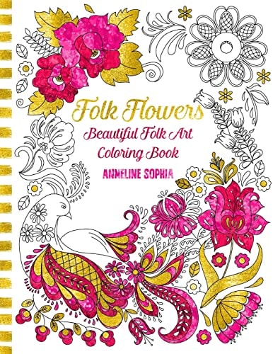 Folk Flowers Beautiful Folk Art Coloring Book