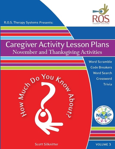 Caregiver Activity Lesson Plans November and Thanksgiving Activities