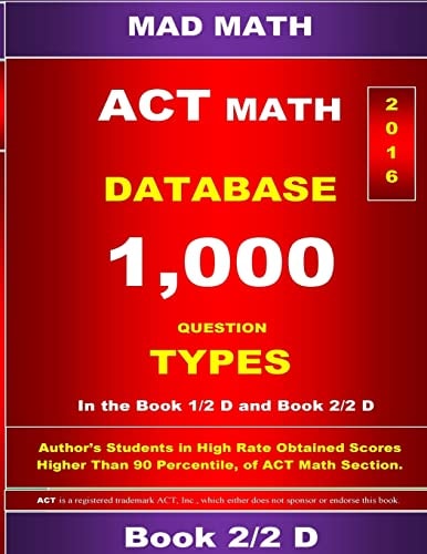 ACT Math Database 2-2 D Mad Math