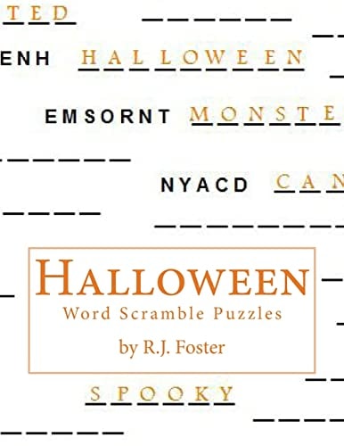 Halloween Word Scramble Puzzles