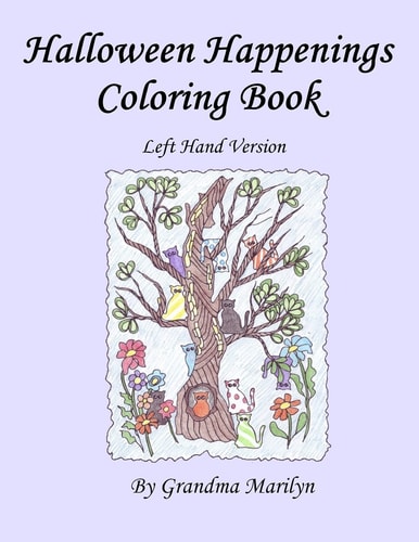Halloween Happenings Coloring Book Left Handed Version