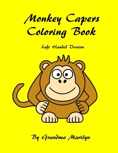 Monkey Capers Coloring Book Left Hand Version