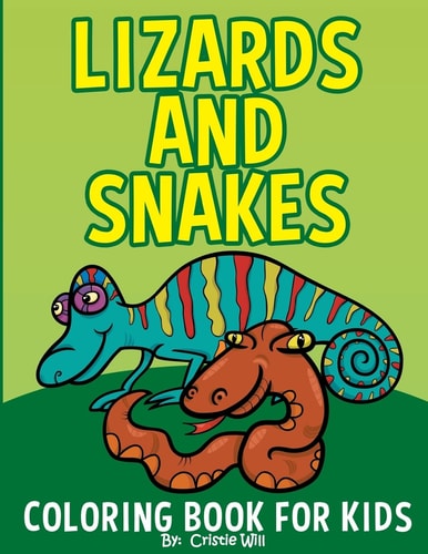 Lizards and Snakes Coloring Book For Kids