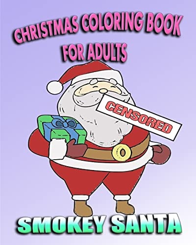 Christmas Coloring Book For Adults Smokey Santa