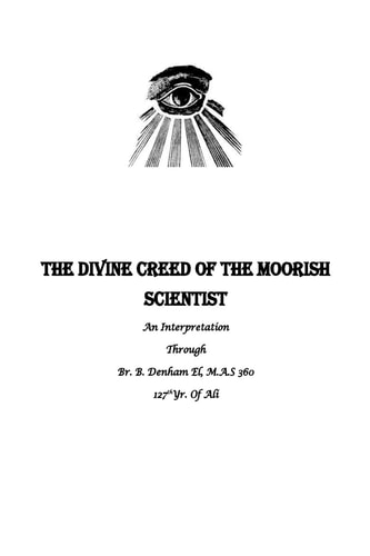 The Divine Creed Of The Moorish Scientist An Interpretation