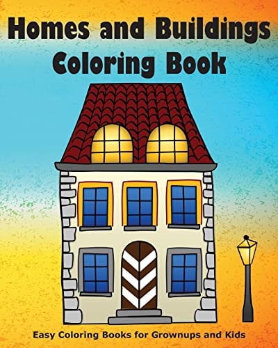 Homes and Buildings Coloring Book