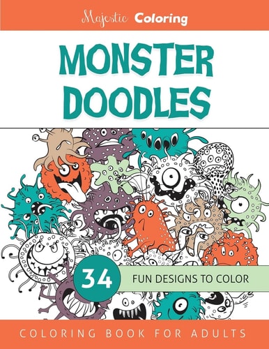 Monster Doodles Coloring Book for Adults