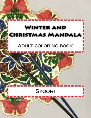 Winter and Christmas Mandale Coloring Adult Book