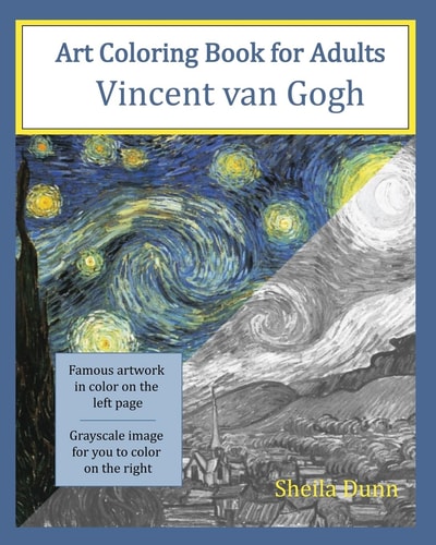 Art Coloring Book for Adults Vincent Van Gogh