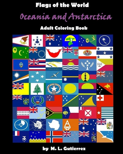 Flags of the World Series (Oceania and Antartica), Adult Coloring Book