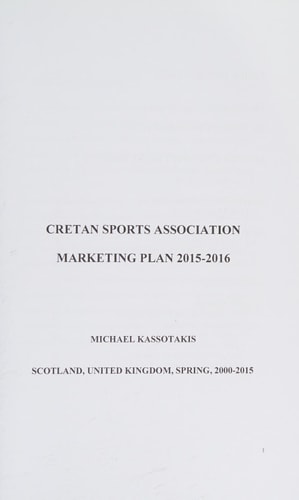 Marketing Plan Cretan Sports Association