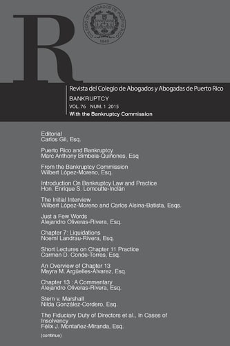 Revista Del Colegio de Abogados Y Abogadas de Puerto Rico Vol. 76 1 Bankruptcy