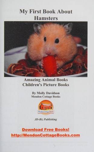 My First Book About Hamsters - Amazing Animal Books - Children's Picture Books