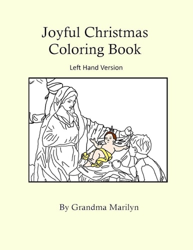 Joyful Christmas Coloring Book Left Hand Version