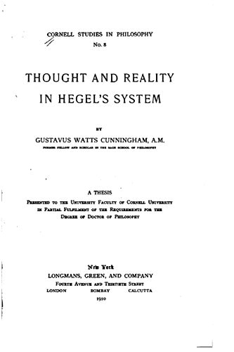 Thought and Reality in Hegel's System