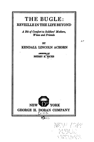 The Bugle, Reveille in the Life Beyond, a Bit of Comfort to Soldiers' Mothers, Wives and Friends